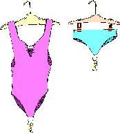 badpak en zwembroekje aan hanger