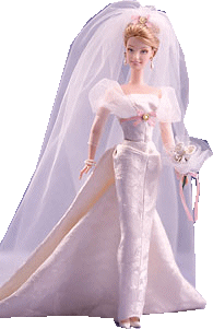 Barbie in trouwjurk
