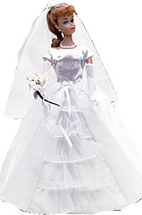 Barbie in trouwjurk