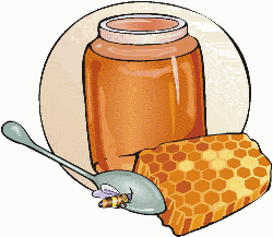 bijen honingraat en pot honing