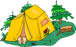 camping in het bos